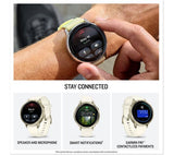 GARMIN Venu 4 GPS Smartwatch - 41mm Lunar Gold with Bone Silicone Band - Very Good