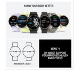 GARMIN Venu 4 GPS Smartwatch - 41mm Lunar Gold with Bone Silicone Band - Very Good
