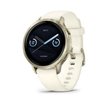 GARMIN Venu 4 GPS Smartwatch - 41mm Lunar Gold with Bone Silicone Band - Very Good