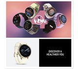 GARMIN Venu 4 GPS Smartwatch - 41mm Lunar Gold with Bone Silicone Band - Very Good