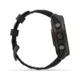 GARMIN fēnix 8 Pro AMOLED Sapphire GPS Smartwatch - 51mm Carbon Grey Titanium with Black/Pebble Grey Band - Good