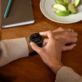 GARMIN fēnix 8 Pro MicroLED GPS Smartwatch - 51mm Carbon Grey DLC Titanium with Black/Pebble Grey Silicone Band - Good
