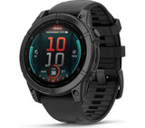 GARMIN fenix E AMOLED Smart Watch - Slate Grey Steel & Black, 47 mm - Very Good