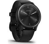 Garmin vívomove Sport Hybrid Smartwatch – Black Silicone Strap – Good