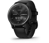 Garmin vívomove Sport Hybrid Smartwatch – Black Silicone Strap – Good