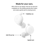 GOOGLE Pixel Buds A-Series Wireless Bluetooth Earphones - Clearly White - Good