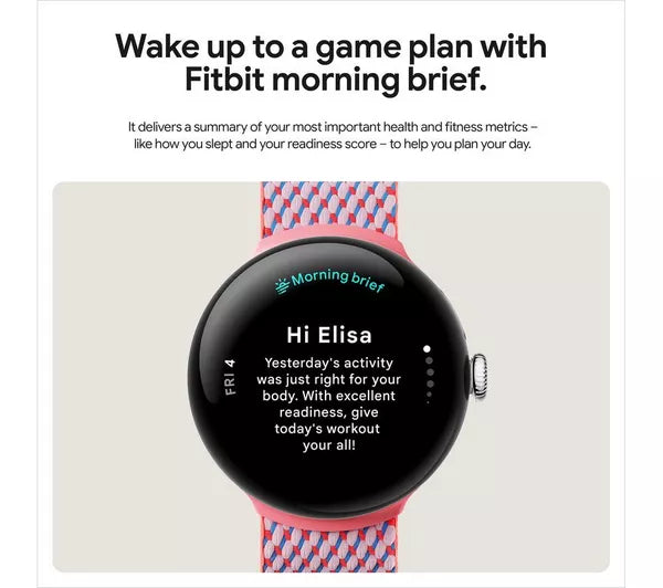 GOOGLE Pixel Watch 3 WiFi - Black, Obsidian Band, 45mm - Pristine
