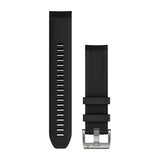 GARMIN MARQ QuickFit 22 Silicone Watch Strap - 22mm Black / Silver - Good