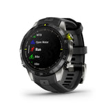 Garmin MARQ Athlete Gen 2 46mm Titanium Smartwatch Black Rubber Strap - Good