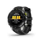 Garmin MARQ Athlete Gen 2 46mm Titanium Smartwatch Black Rubber Strap - Good