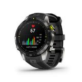 Garmin MARQ Athlete Gen 2 46mm Titanium Smartwatch Black Rubber Strap - Good