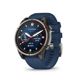 Garmin Quatix 8 AMOLED Titanium & Blue 47MM Smart Watch - Pristine