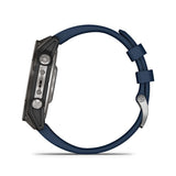 Garmin Quatix 8 AMOLED Titanium & Blue 47MM Smart Watch - Pristine