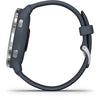 GARMIN Venu 2 GPS Smartwatch - 45mm Silver Stainless Steel Bezel with Granite Blue Band - Good