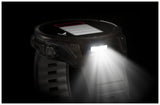 Garmin fēnix 8 AMOLED Sapphire GPS Smartwatch, 43mm Carbon Grey DLC Titanium Case with Black/Pebble Grey Silicone Strap - Good