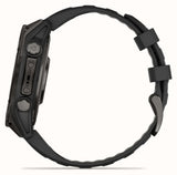 Garmin fēnix 8 AMOLED Sapphire GPS Smartwatch, 43mm Carbon Grey DLC Titanium Case with Black/Pebble Grey Silicone Strap - Good