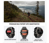 GARMIN fēnix 8 Pro AMOLED GPS Smartwatch - 47mm Sapphire Titanium with Graphite/Black Silicone Band - Good