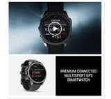 GARMIN fēnix 8 Pro AMOLED GPS Smartwatch - 47mm Sapphire Titanium with Graphite/Black Silicone Band - Good