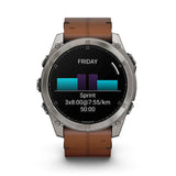 GARMIN fēnix 8 AMOLED Sapphire GPS Smartwatch - 51mm Titanium with Graphite Silicone Band - Good