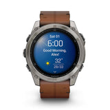 GARMIN fēnix 8 AMOLED Sapphire GPS Smartwatch - 51mm Titanium with Graphite Silicone Band - Good