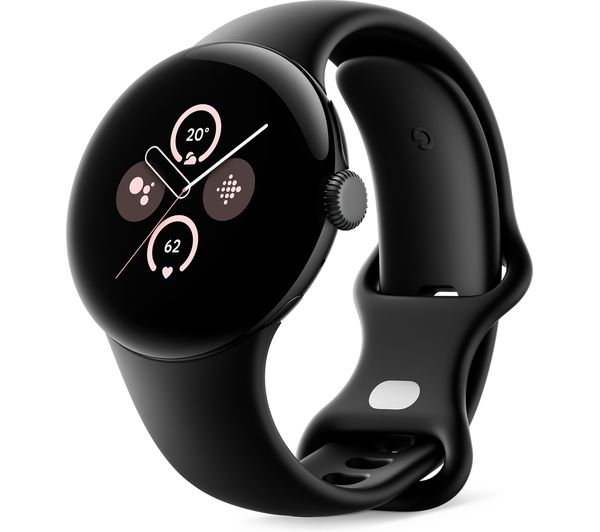Google Pixel Watch 2 - Matte Black Aluminium Case with Obsidian Active Band
