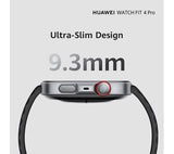 HUAWEI WATCH FIT 4 Pro GPS Smartwatch - Titanium Black with Black Fluoroelastomer Strap - Pristine