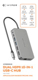 HyperDrive Dual 4K HDMI 10-in-1 USB-C Hub for M3, M2, & M1 Macbooks