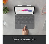 LOGITECH Combo Touch Keyboard Case with Trackpad for iPad 10th Gen / A16 10.9" - Oxford Grey - Pristine