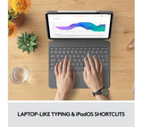 LOGITECH Combo Touch Keyboard Case with Trackpad for iPad Pro 12.9" 5th/6th Gen - Oxford Grey - Pristine