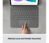 LOGITECH Combo Touch Keyboard Case with Trackpad for iPad Pro 12.9" 5th/6th Gen - Oxford Grey - Pristine