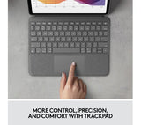 LOGITECH Folio Touch 11" iPad Air (M2 & M3) Keyboard Case - Grey - Pristine
