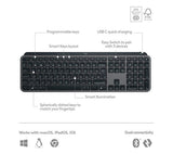 LOGITECH MX Keys S Wireless Backlit Keyboard - UK QWERTY, Graphite - Acceptable