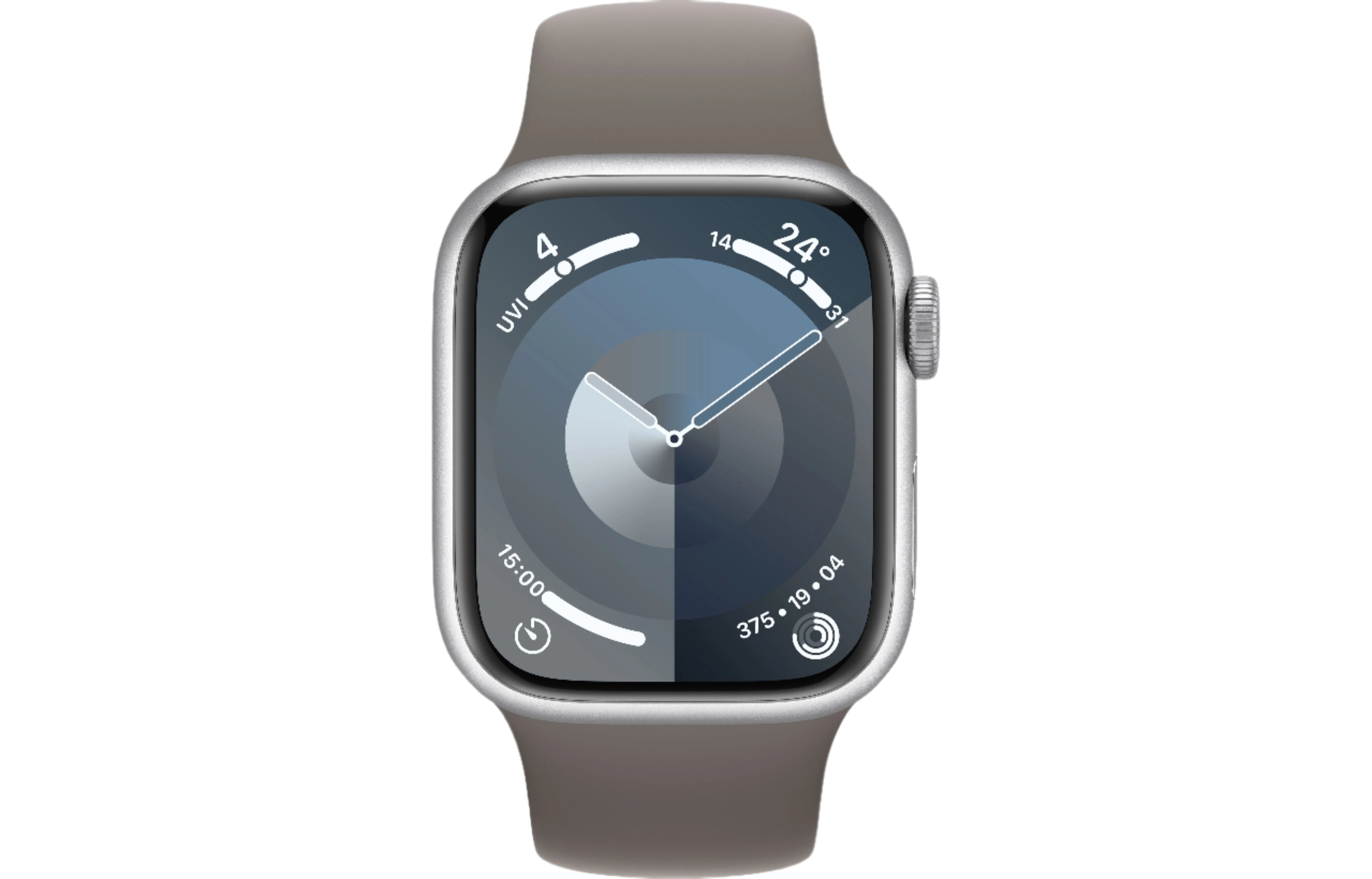 Apple Watch Series 9 GPS, 41mm Silver Aluminium Case with Clay Sport Band - M/L - Good