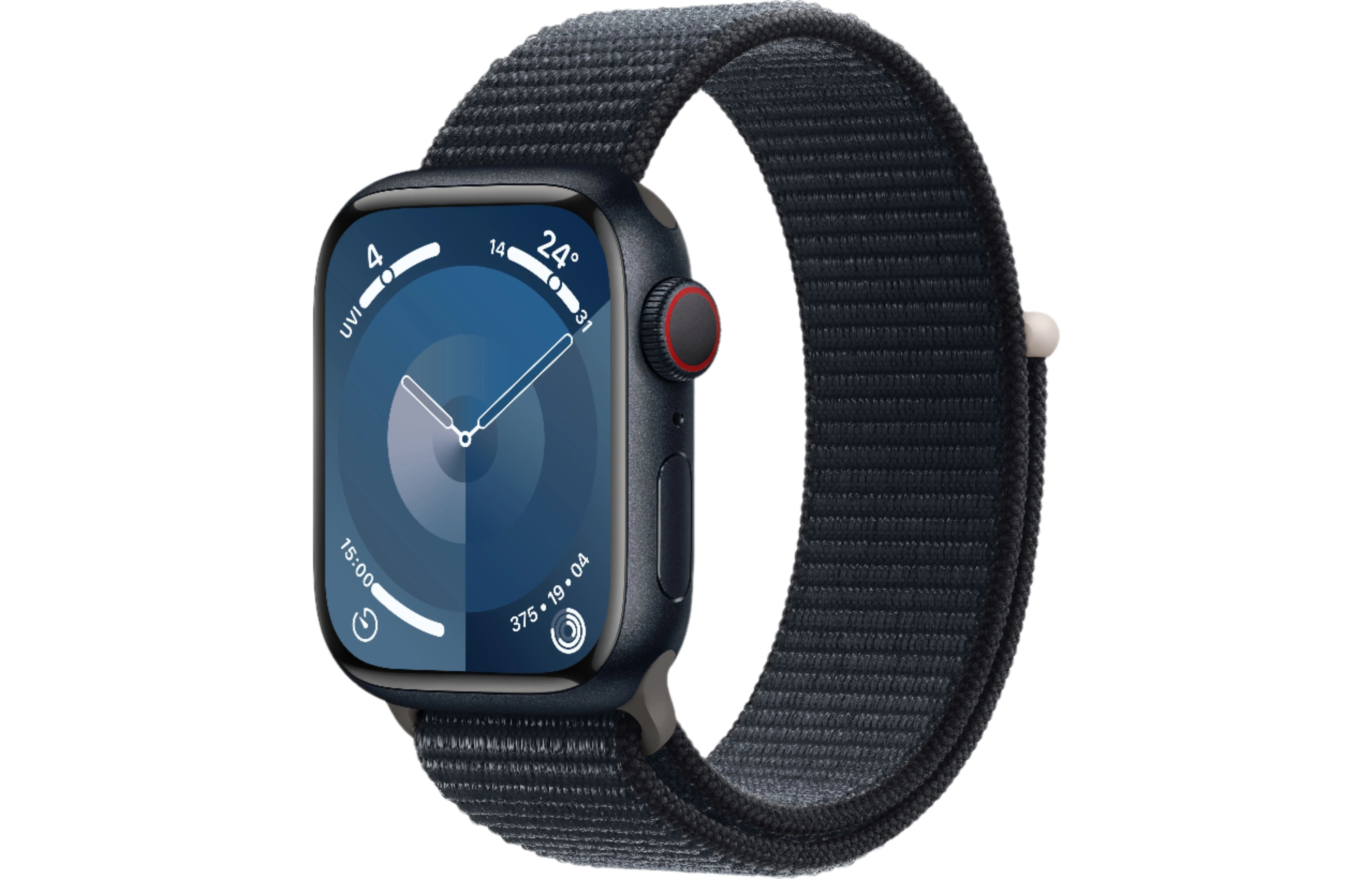 Apple Watch Series 9 GPS + Cellular, 41mm Midnight Aluminium Case with Midnight Sport Loop - Pristine
