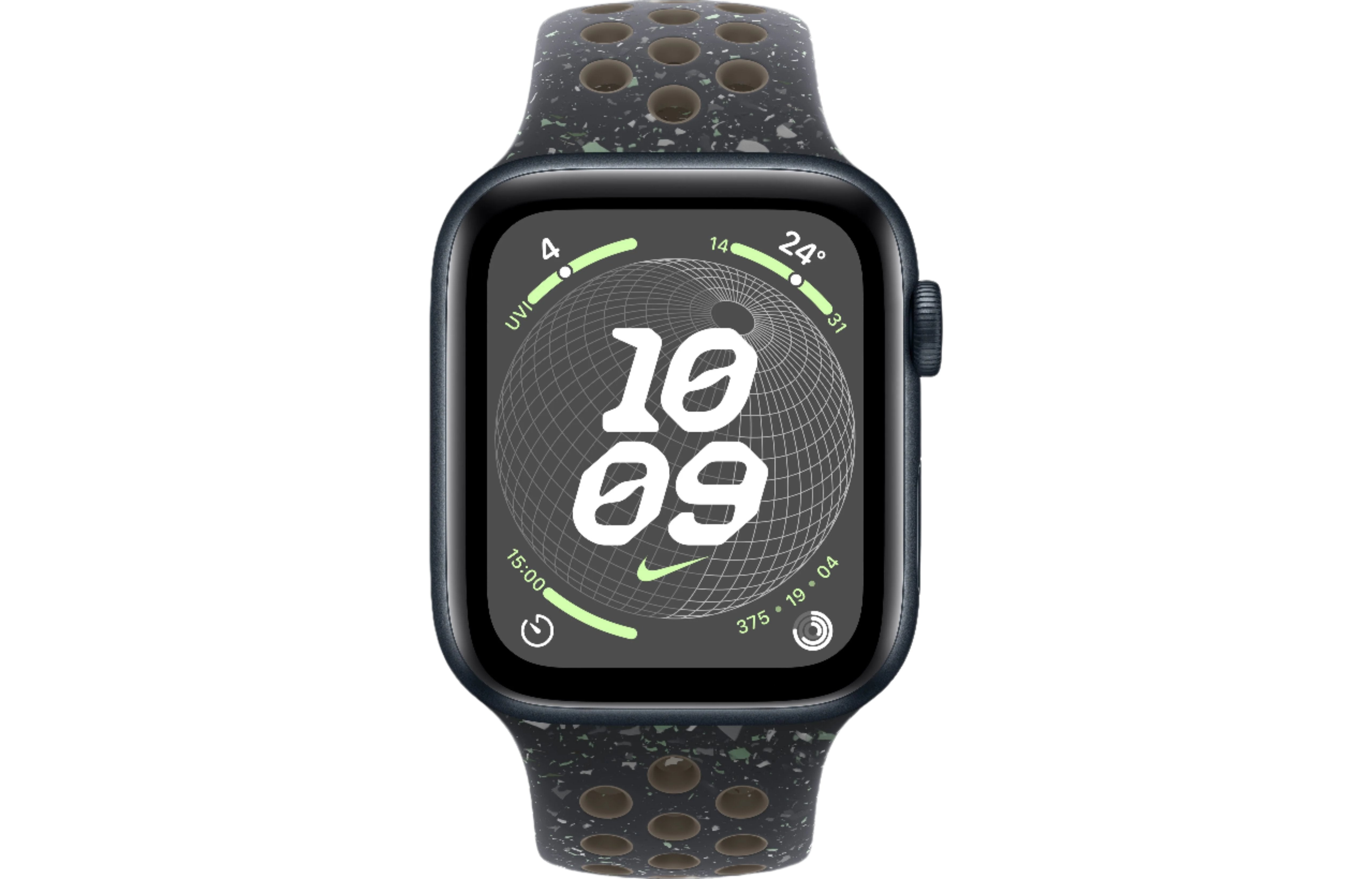 Apple Watch SE 2 GPS, 44mm Midnight Aluminium Case with Midnight Sky Nike Sport Band - M/L - Pristine