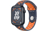 Apple Watch Series 9 GPS, 45mm Midnight Aluminium Case with Blue Flame Nike Sport Band - M/L - Very Good