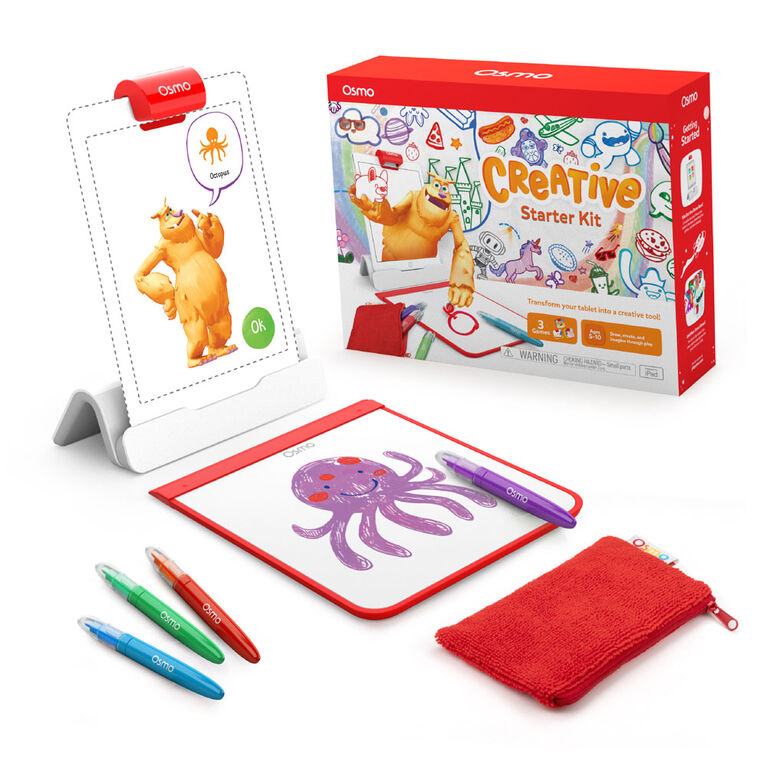 Osmo - Creative Starter Kit for iPad - 3 Educational Learning Games (Osmo Base Included)
