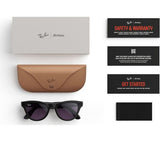 RAY-BAN Meta Skyler Glasses - Shiny Black, Clear to Amethyst Transitions - Pristine