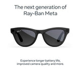 RAY-BAN Meta Skyler (Gen 2) Glasses - Shiny Black with Polarised Gradient Graphite Lenses - Good