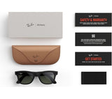 RAY-BAN Meta Wayfarer Glasses - Matte Black, Clear to G15 Green Transitions - Pristine