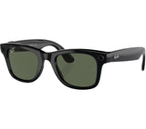 RAY-BAN Meta Wayfarer Glasses - Shiny Black, G15 Green - Good