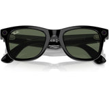 RAY-BAN Meta Wayfarer Glasses - Shiny Black, G15 Green - Good