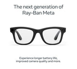RAY-BAN Meta Wayfarer (Gen 2) Glasses - Matte Black with Clear Lenses - Pristine