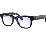 RAY-BAN Meta Wayfarer Glasses - Shiny Black, Clear
