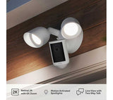 RING Floodlight Cam (2nd Gen) Retinal 2K WiFi Outdoor Security Camera - Black - Pristine