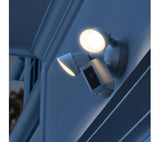 RING Floodlight Wired Plus Full HD 1080p WiFi Security Camera - White - Pristine