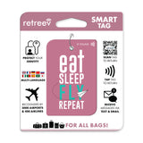 Retreev SMART Luggage Tag (Eat Sleep Fly Repeat)