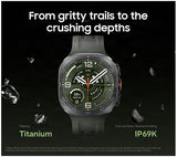 SAMSUNG Galaxy Watch Ultra2 LTE - 47mm Titanium Grey with Black Marine Band - Very Good