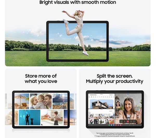 SAMSUNG Galaxy Tab A9 8.7" 4G Tablet - 64 GB, Silver - Pristine