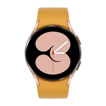SAMSUNG Galaxy Watch4 GPS - Pink Gold, 40mm with Mustard Sport Band - Very Good